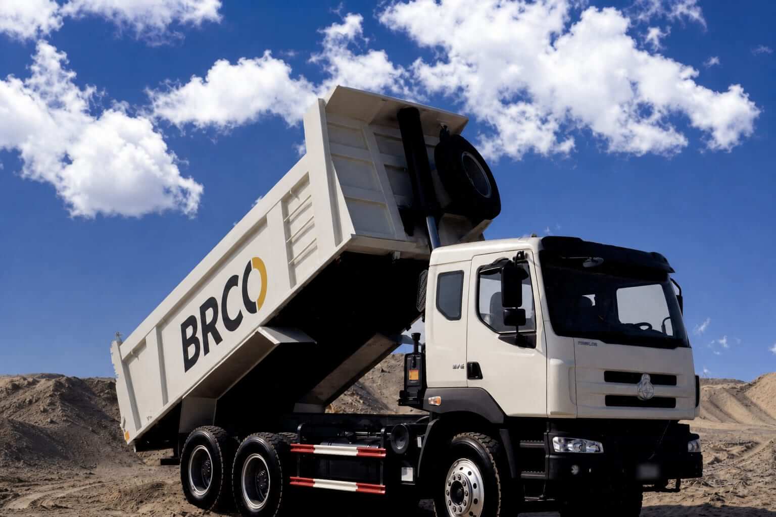 BRCO dump truck on a construction site